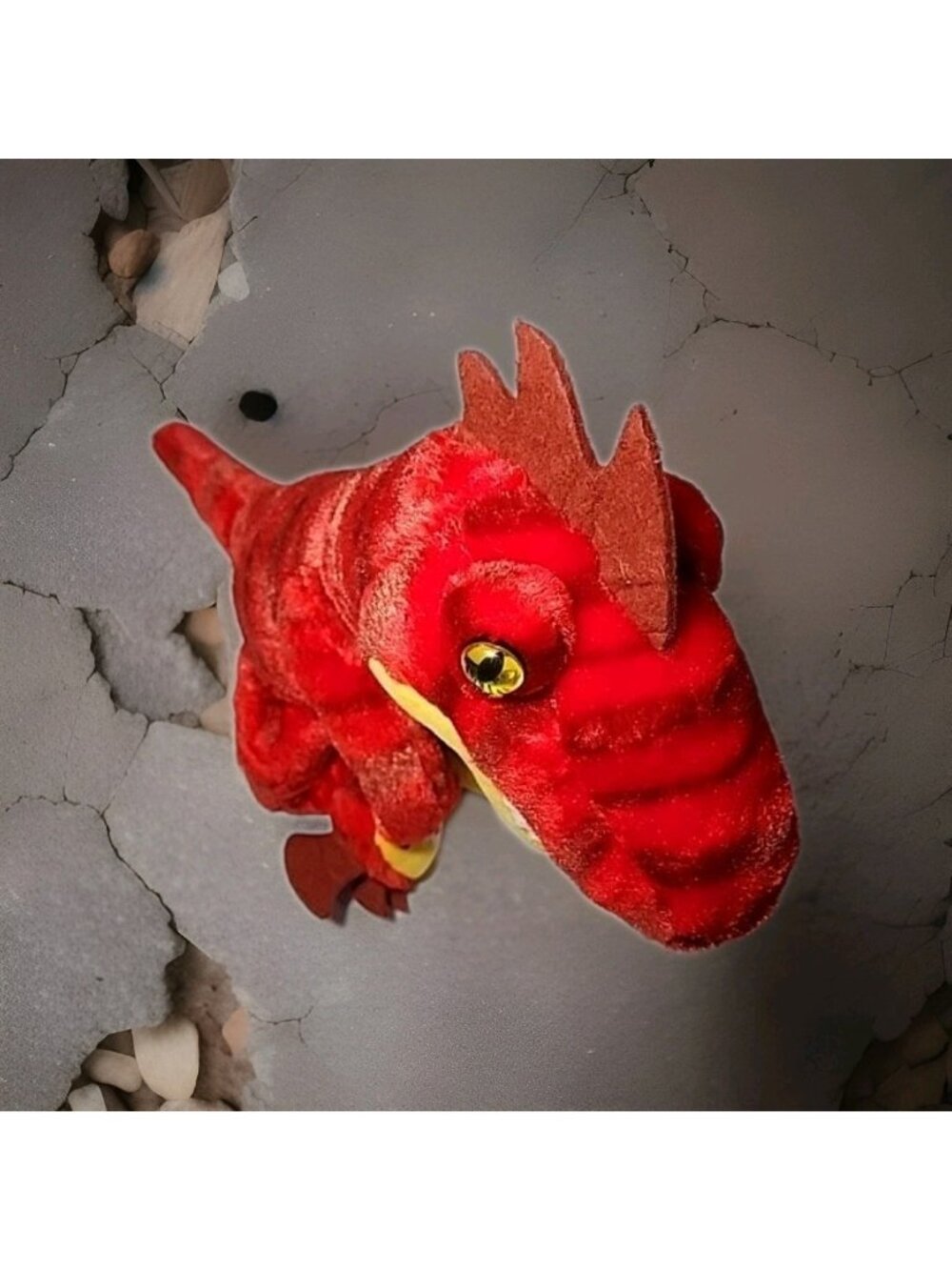 Build A Bear Workshop Red Dinosaur T-Rex‎ Velociraptor Raptor Plush Toy 19 Inch